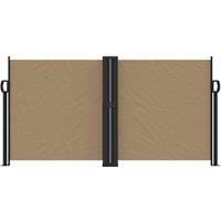 Berkfield Home Retractable Side Awning Taupe 120x1000 cm