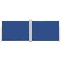 Berkfield Home Retractable Side Awning Blue 120x1000 cm