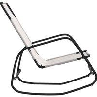 Berkfield Home Rocking Sun Loungers 2 pcs Cream Steel & Textilene