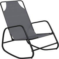 Berkfield Home Rocking Sun Loungers 2 pcs Grey Steel & Textilene