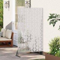 Berkfield Home Privacy Screen 100x50x180 cm Stainless Steel in Silver | Size: 100 x 50 x 180 cm
