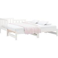 Berkfield Home Pull-out Day Bed White 2x(90x190) cm Solid Wood Pine