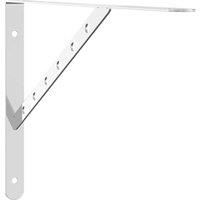 Berkfield Home Shelf Brackets 4 pcs 40x2.5x25 cm Silver Stainless Steel