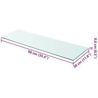 Berkfield Home Shelf Panel Glass Clear 90x30 cm