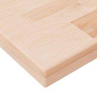 Berkfield Home Shelf Board 80x20x2.5 cm Untreated Solid Wood Oak in Light Tan