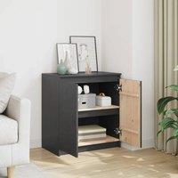 Berkfield Home Side Cabinet Grey 60x36x65 cm Solid Pinewood | Size: 60 x 36 x 65 cm