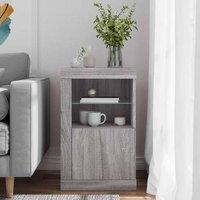 Berkfield Home Side Cabinet with LED Lights Grey Sonoma Engineered Wood