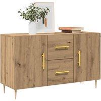 Berkfield Home Sideboard Artisan Oak 100x36x60 cm Engineered Wood in Brown | Size: 100 x 36 x 60 cm