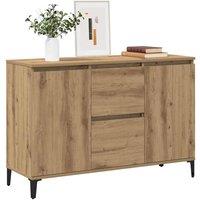 Berkfield Home Sideboard Artisan Oak 102x35x70 cm Engineered Wood in Brown | Size: 102 x 35 x 70 cm