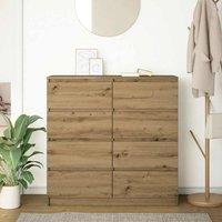 Berkfield Home Sideboard Artisan Oak 100x35x99 cm Engineered Wood in Brown | Size: 100 x 35 x 99 cm