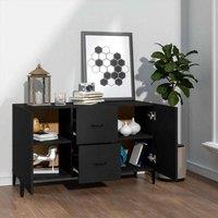 Berkfield Home Sideboard Black 100x36x60 cm Engineered Wood | Size: 100 x 36 x 60 cm