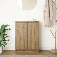 Berkfield Home Sideboard Artisan Oak 57x34x76 cm Engineered Wood in Brown | Size: 57 x 34 x 76 cm