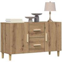 Berkfield Home Sideboard Artisan Oak 100x36x60 cm Engineered Wood in Brown | Size: 100 x 36 x 60 cm