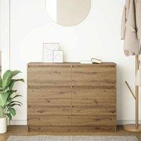 Berkfield Home Sideboard Artisan Oak 100x35x76 cm Engineered Wood in Brown | Size: 100 x 35 x 76 cm