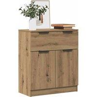 Berkfield Home Sideboard Artisan Oak 60x30x70 cm Engineered Wood in Brown | Size: 60 x 30 x 70 cm