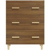 Berkfield Home Sideboard Brown Oak 70x34x90 cm Engineered Wood | Size: 70 x 34 x 90 cm