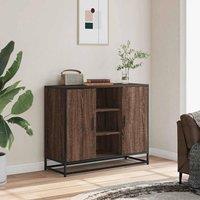 Berkfield Home Sideboard Brown Oak 92x35x76 cm Engineered Wood | Size: 92 x 35 x 76 cm