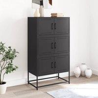Berkfield Home Sideboard Black 68.5x38.5x123.5 cm Steel