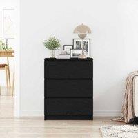 Berkfield Home Sideboard Black Oak 60x35x76 cm Engineered Wood | Size: 60 x 35 x 76 cm