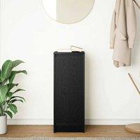Berkfield Home Sideboard Black Oak 29.5x34x76 cm Engineered Wood
