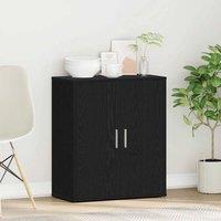 Berkfield Home Sideboard Black Oak 60x31x70 cm Engineered Wood | Size: 60 x 31 x 70 cm