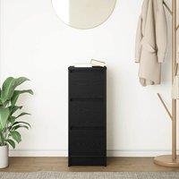 Berkfield Home Sideboard Black Oak 29.5x34x76 cm Engineered Wood