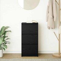 Berkfield Home Sideboard Black Oak 37.5x35x76 cm Engineered Wood