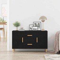 Berkfield Home Sideboard Black Oak 100x36x60 cm Engineered Wood | Size: 100 x 36 x 60 cm