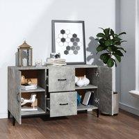 Berkfield Home Sideboard Concrete Grey 100x36x60 cm Engineered Wood | Size: 100 x 36 x 60 cm