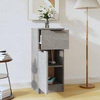 Berkfield Home Sideboard Concrete Grey 30x30x70 cm Engineered Wood | Size: 30 x 30 x 70 cm