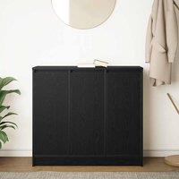 Berkfield Home Sideboard Black Oak 85x34x76 cm Engineered Wood | Size: 85 x 34 x 76 cm