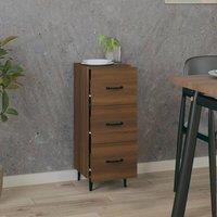 Berkfield Home Sideboard Brown oak 34.5x34x90 cm Engineered Wood