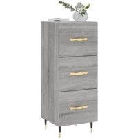 Berkfield Home Sideboard Grey Sonoma 34.5x34x90 cm Engineered Wood