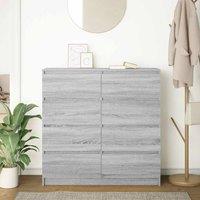 Berkfield Home Sideboard Grey Sonoma 100x35x99 cm Engineered Wood | Size: 100 x 35 x 99 cm