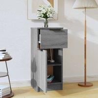 Berkfield Home Sideboard Grey Sonoma 30x30x70 cm Engineered Wood | Size: 30 x 30 x 70 cm