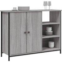 Berkfield Home Sideboard Grey Sonoma 100x33x75 cm Engineered Wood | Size: 100 x 33 x 75 cm