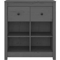 Berkfield Home Sideboard Grey 70x35x80 cm Solid Wood Pine | Size: 70 x 35 x 80 cm