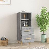 Berkfield Home Sideboard Grey Sonoma 34.5x34x90 cm Engineered Wood