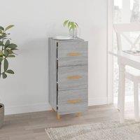 Berkfield Home Sideboard Grey Sonoma 34.5x34x90 cm Engineered Wood