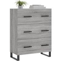 Berkfield Home Sideboard Grey Sonoma 69.5x34x90 cm Engineered Wood