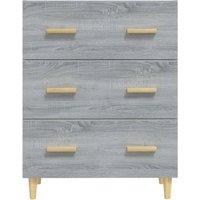 Berkfield Home Sideboard Grey Sonoma 70x34x90 cm Engineered Wood | Size: 70 x 34 x 90 cm