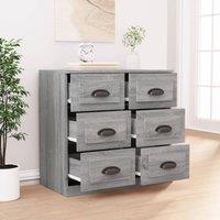 Berkfield Home Sideboard Grey Sonoma 70x35.5x67.5 cm Engineered Wood