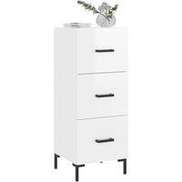 Berkfield Home Sideboard High Gloss White 34.5x34x90 cm Engineered Wood
