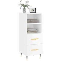 Berkfield Home Sideboard High Gloss White 34.5x34x90 cm Engineered Wood