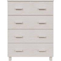 Berkfield Home Sideboard HAMAR White 79x40x103.5 cm Solid Wood Pine