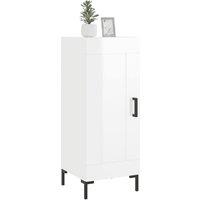 Berkfield Home Sideboard High Gloss White 34.5x34x90 cm Engineered Wood