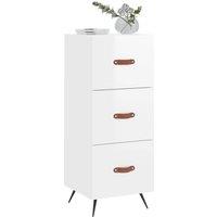 Berkfield Home Sideboard High Gloss White 34.5x34x90 cm Engineered Wood