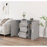 Berkfield Home Sideboard Grey Sonoma 91x29.5x65 cm Engineered Wood