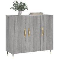 Berkfield Home Sideboard Grey Sonoma 90x34x80 cm Engineered Wood | Size: 90 x 34 x 80 cm