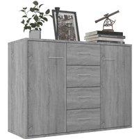 Berkfield Home Sideboard Grey Sonoma 88x30x65 cm Engineered Wood | Size: 88 x 30 x 65 cm